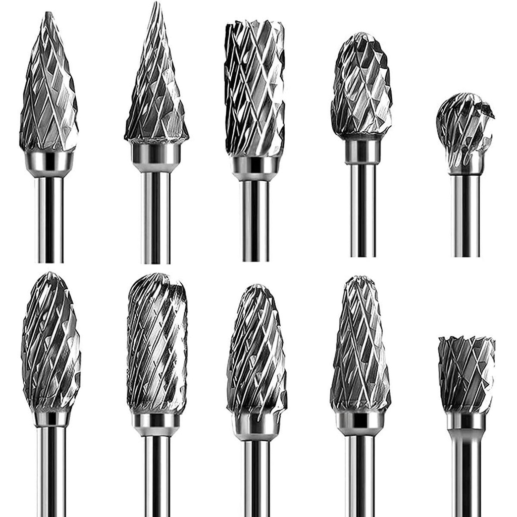 Bộ 10 Mũi Khoan Xoắn 1 / 8 &quot;Cắt Cacbuas