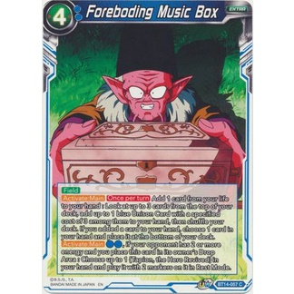 Thẻ bài Dragonball - TCG - Foreboding Music Box / BT14-057'