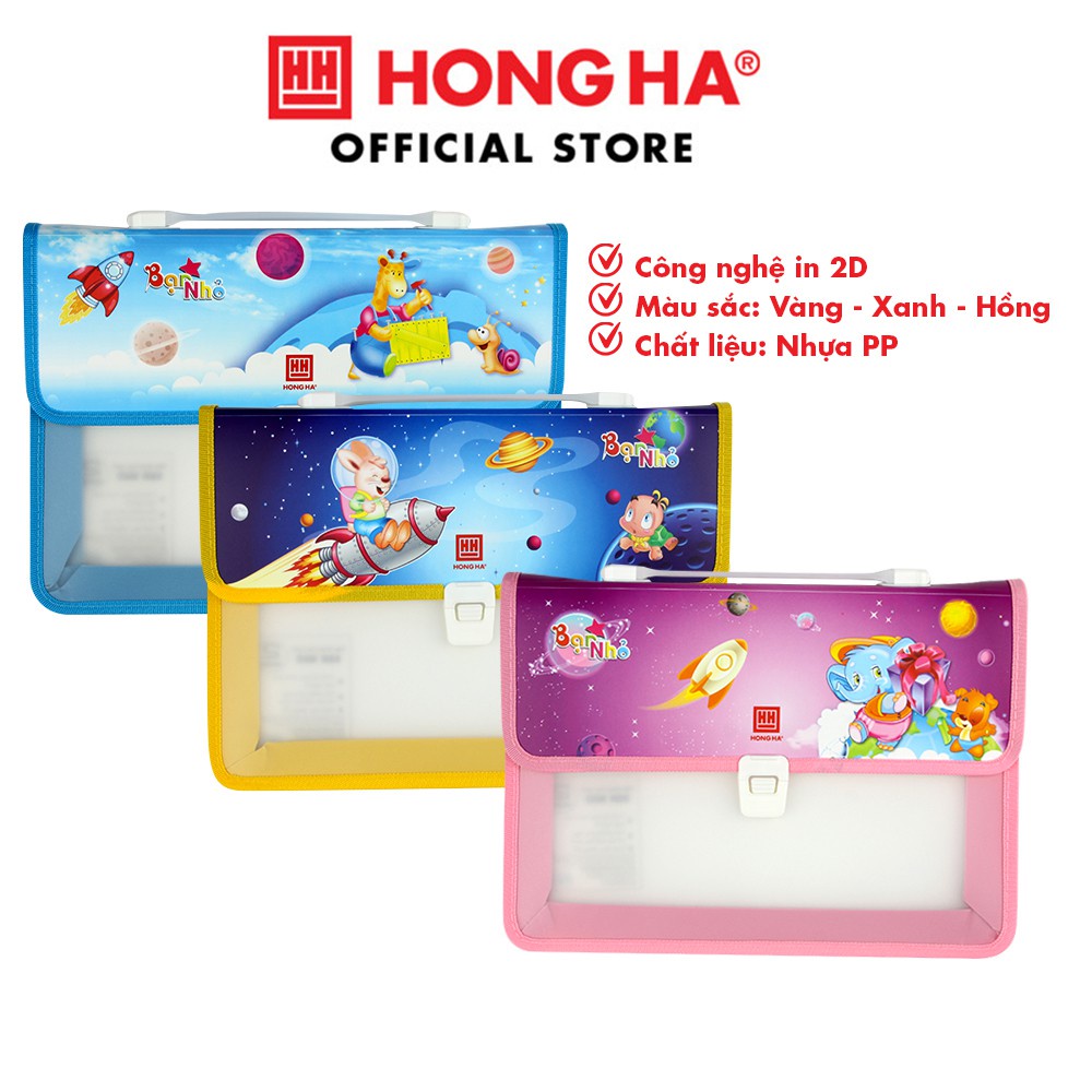 Cặp học thêm Hồng Hà Bạn nhỏ 3860, cặp in 2D chất liệu bền đẹp, thiết kế dễ thương cho bé - Soleil Home