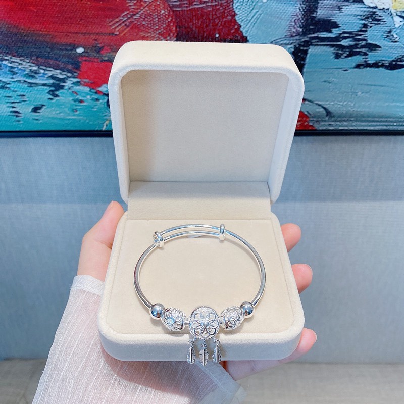 Vòng Pandora Bạc Cực Đẹp, Lắc Tay Bạc May Mắn
