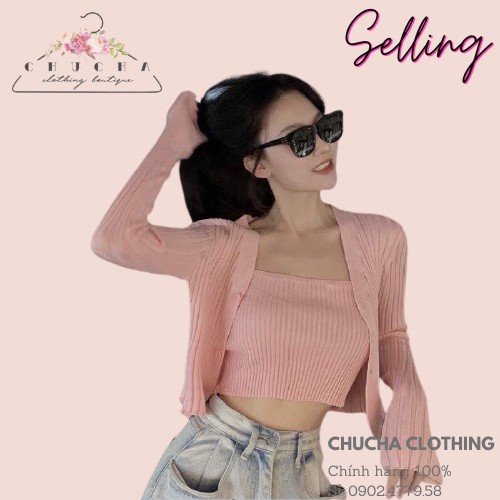 Áo Cardigan kèm 2 dây lót alohashop91
