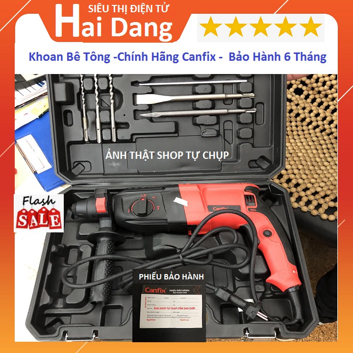 Khoan Bê Tông, Kiêm Máy Đục Tường Đảo 2 Chiều 3 Chức Năng Khoan Chính Hãng Canfix Bảo Hành 6 Tháng