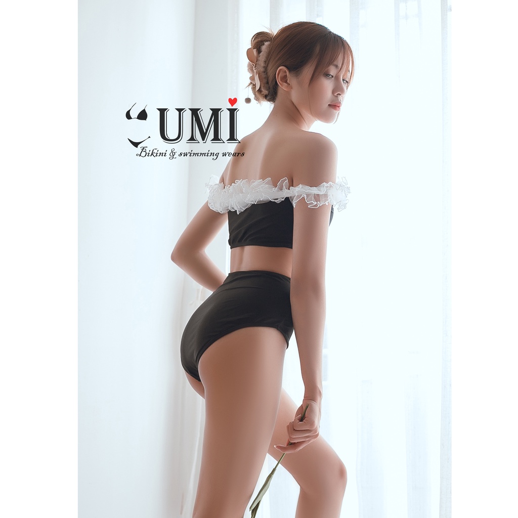 BIKINI Bèo Nhún Trễ Vai - BIKINISTORE - Màu Đen