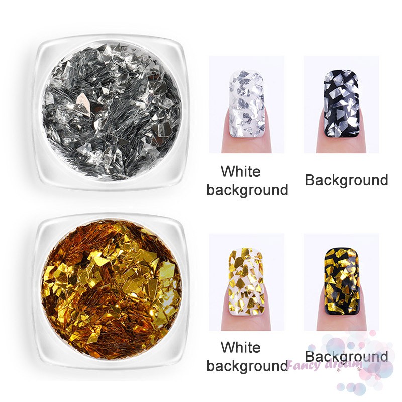 Set 6 hộp sequin lấp lánh dùng để trang trí móng chuyên dụng