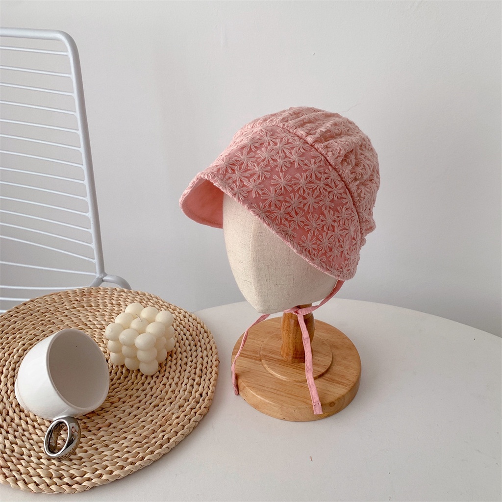 Mũ chống nắng cho bé gái sơ sinh ren hoa đáng yêu Hàn quốc