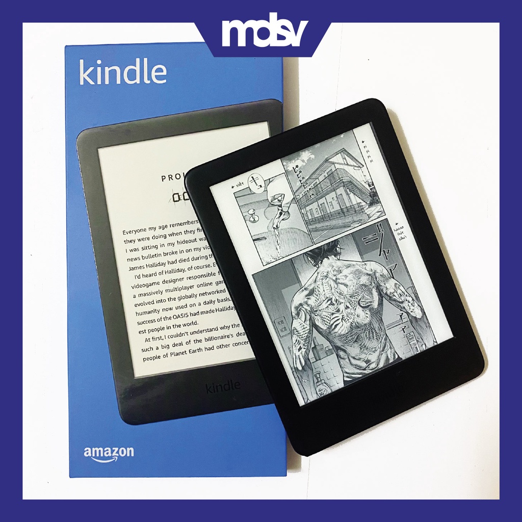 Máy đọc sách Kindle Basic 10Th - All New Kindle 10th có đèn nền, màn hình 6’’, nghe Audible, 4/8Gb