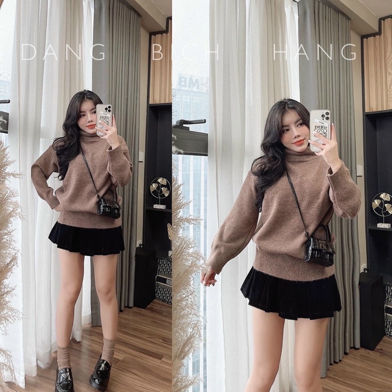Áo len cổ lọ bassic chất dày ms179