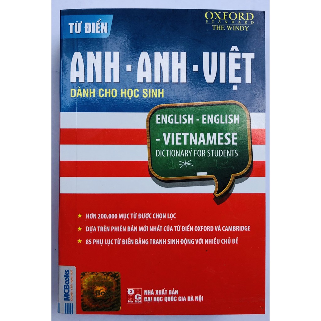 Sách - Từ điển Anh – Anh- Việt dành cho học sinh