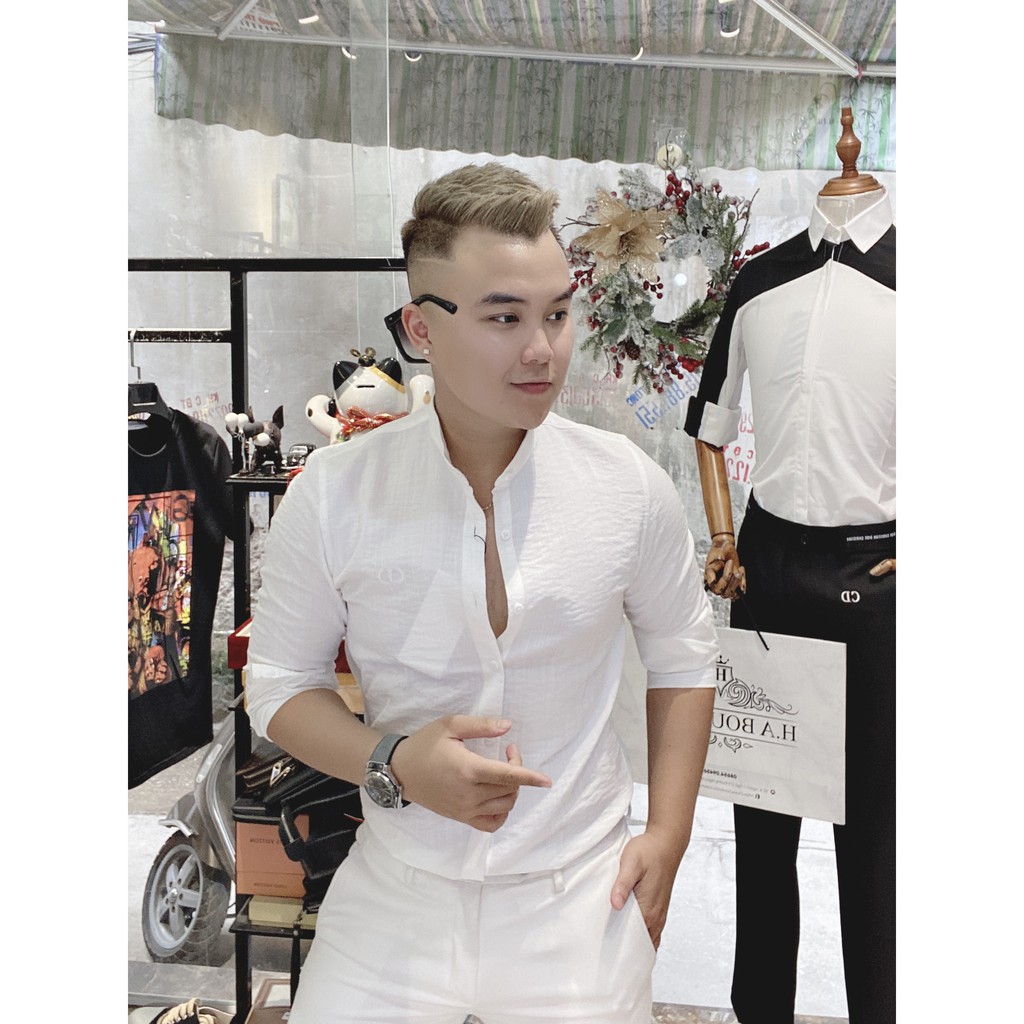 Áo Sơ Mi Dài Tay Cổ Tàu Hot Trend 2020 | BigBuy360 - bigbuy360.vn