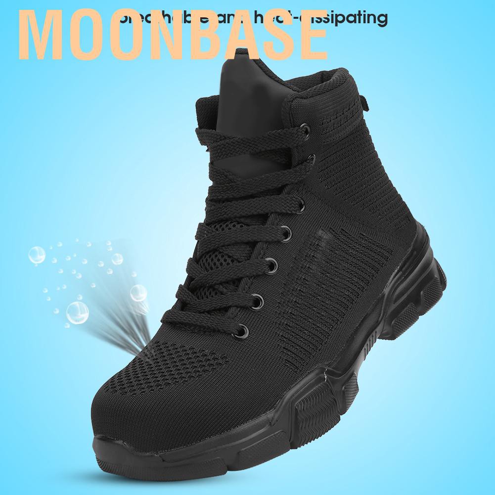 Moonbase Mens High-Top Safety Shoes Wook Boots Steel Toe Trainers Sneakers Lightweight SS