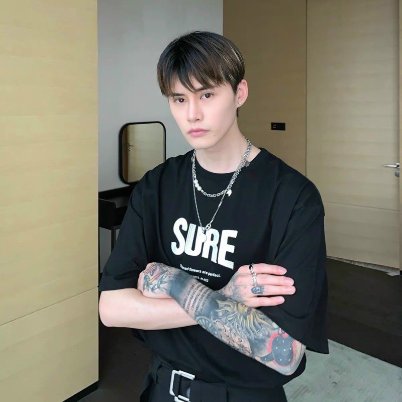 ÁO THUN TAY LỠ COTTON SURE FORM UNISEX (hình chụp thật)