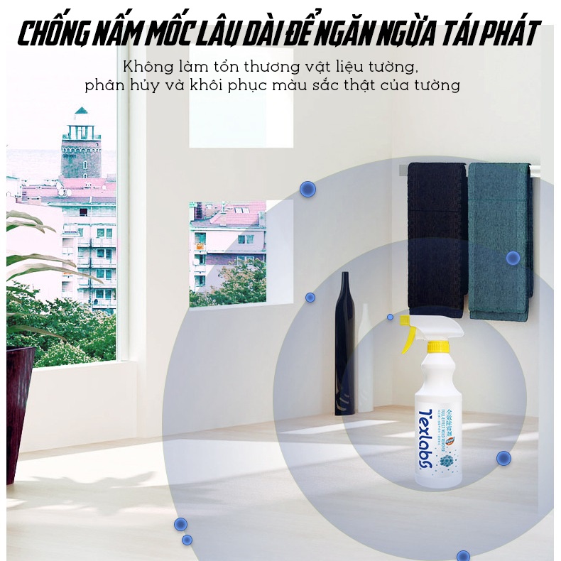 Bình Xịt Tẩy Nấm Mốc Tường Nhà, Phòng Tắm ,Nhà Bếp TEXLABS 500ml DOKEY99