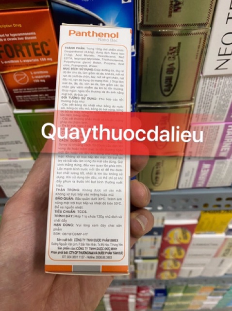 XỊT BỎNG PANTHENOL SPRAY NANO