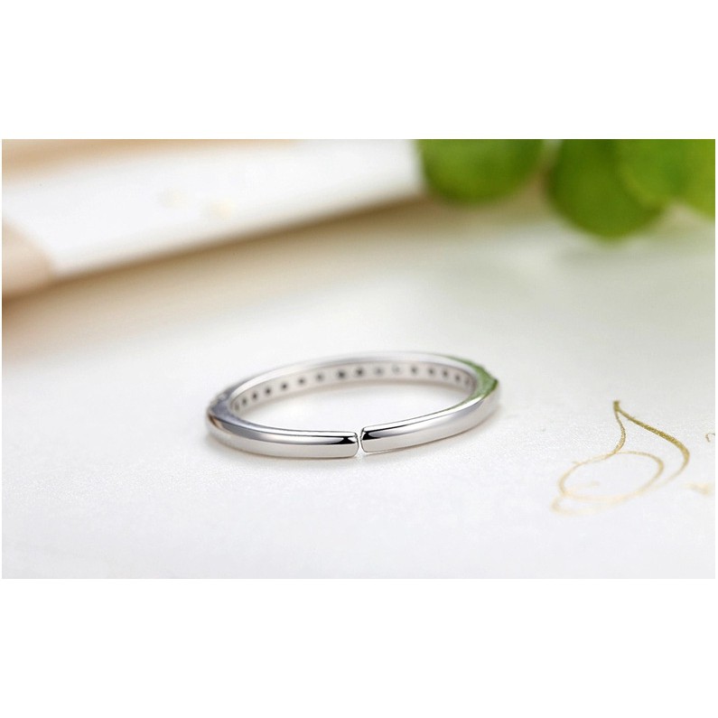 Nhẫn kim loại đính đá phong cách hàn quốc dành cho nữ