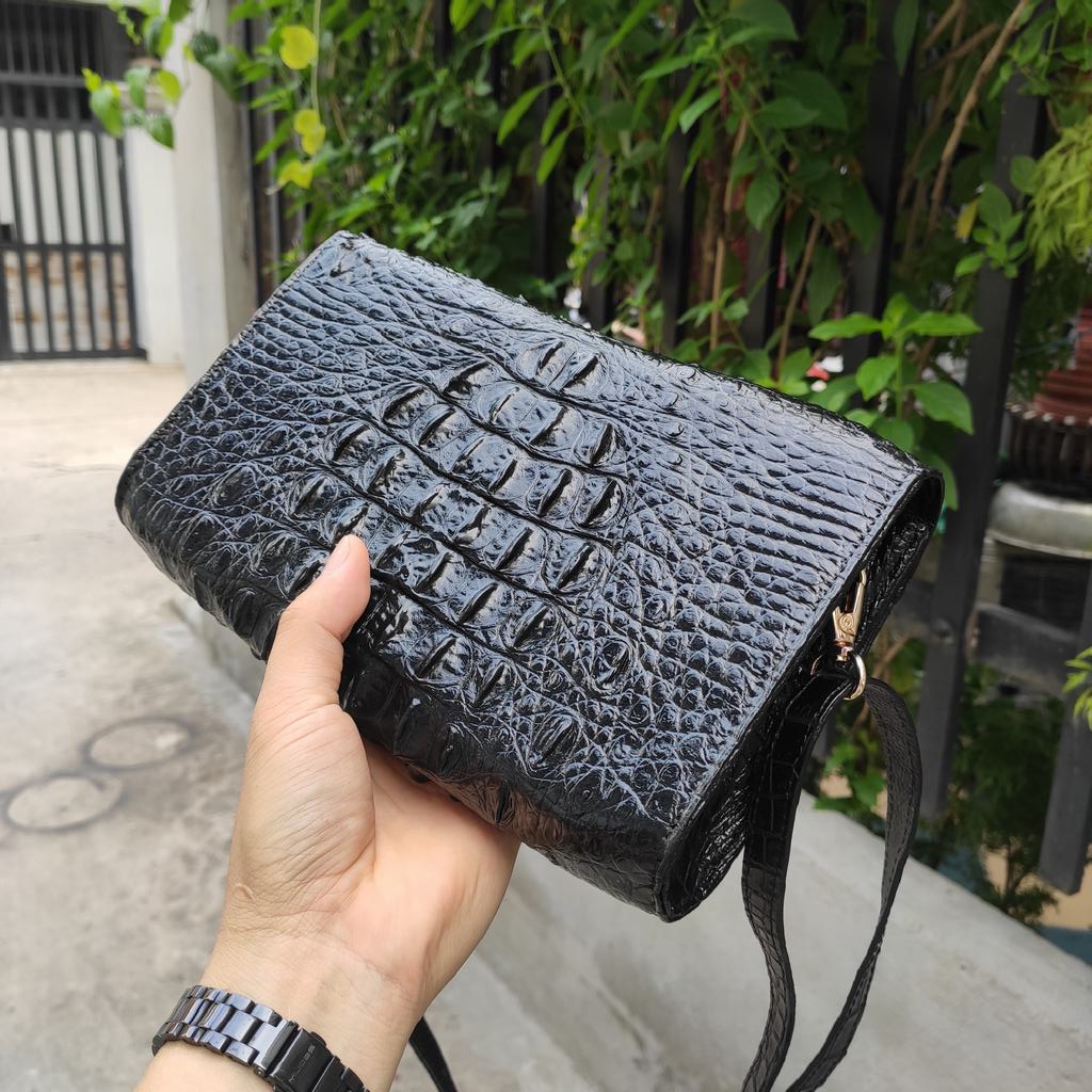 Túi đeo nữ da cá sấu