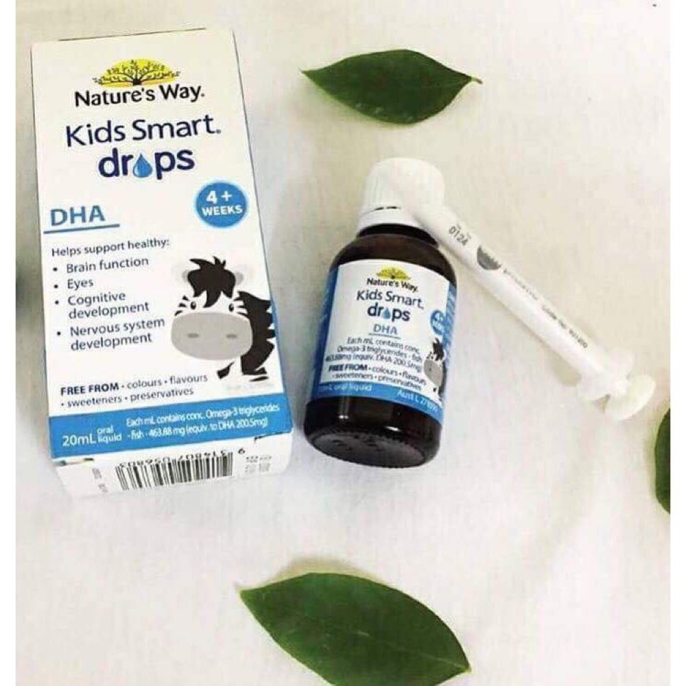 DHA dạng giọt Nature’s Way Kid Smart DHA Drops 20ml Úc Drop