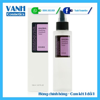 Nước cân bằng chứa AHA/BHA Clarifying Treatment Toner Cosrx - Vanh Cosmetics