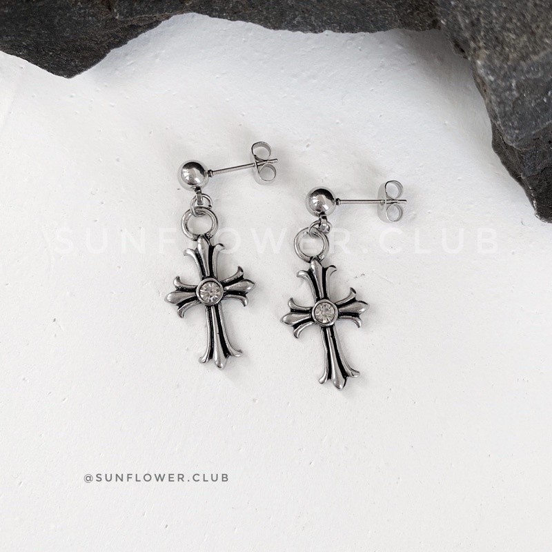 Bông tai tròn hoa tai unisex thép không gỉ