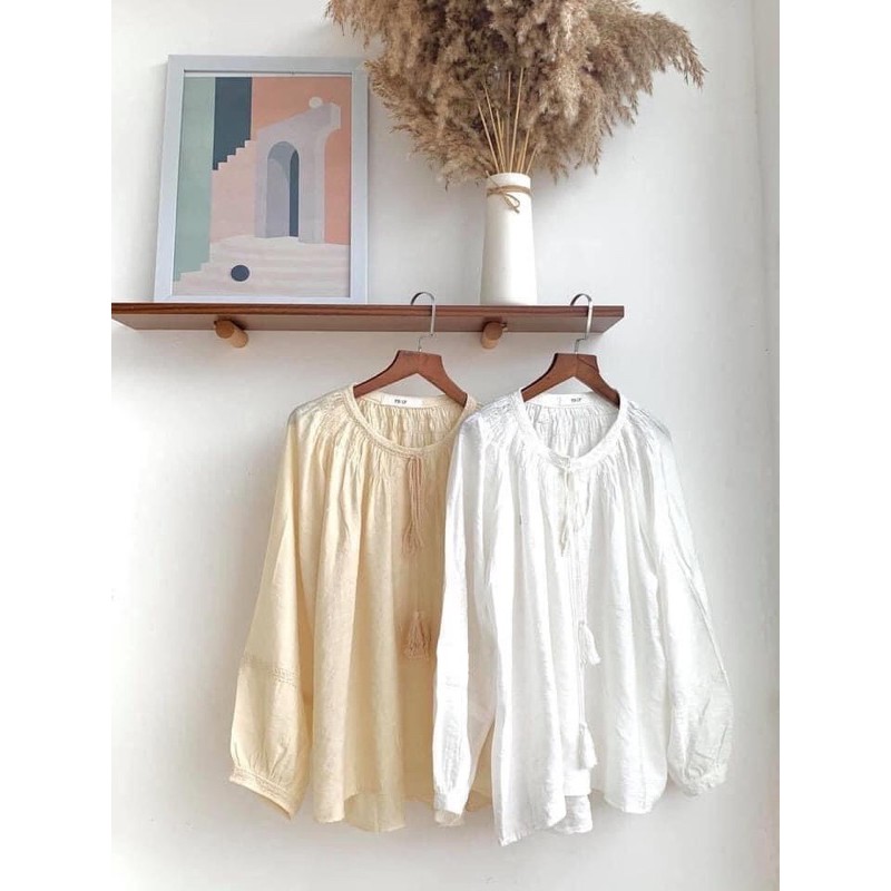 Áo Babydoll tay bồng Vintage