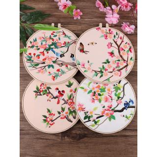 Embroidery diy handmade self-embroidered ornaments set beginners introduction handmade embroidered bird Chinese ancient style embroidery material package