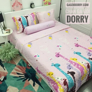 Bộ chăn ga gối poly chần bông