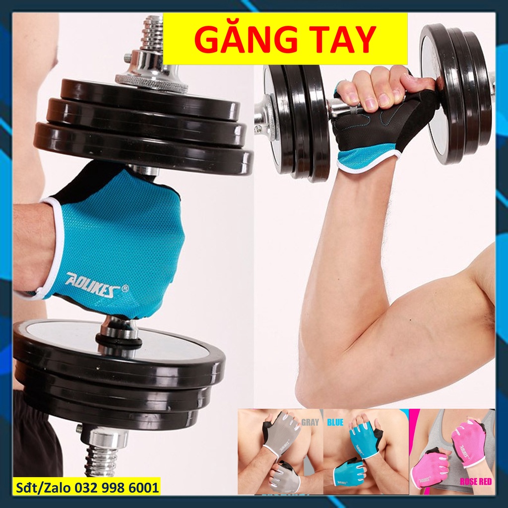 Sửa Găng tay thể thao Bao tay gym nam nữ chính hãng Aolikes Gang tay 109 104 111 7576 1581 1678 ao53