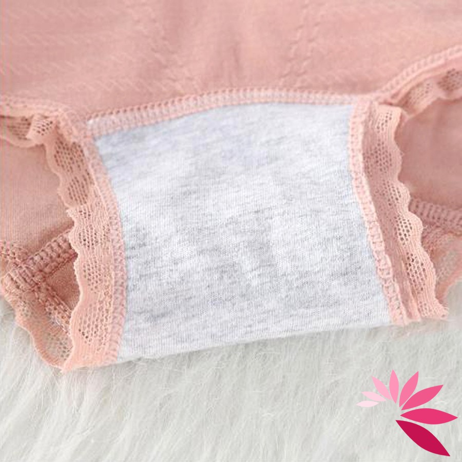 Quần lót nữ, quần lót mặc trong váy cotton sợi kháng khuẩn kết hợp viền ren cạp chun ôm sát vòng 3 định hình QL9