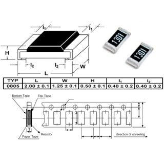 [50 CON] (KX) Điện Trở dán SMD 0805 6.8R (5%)
