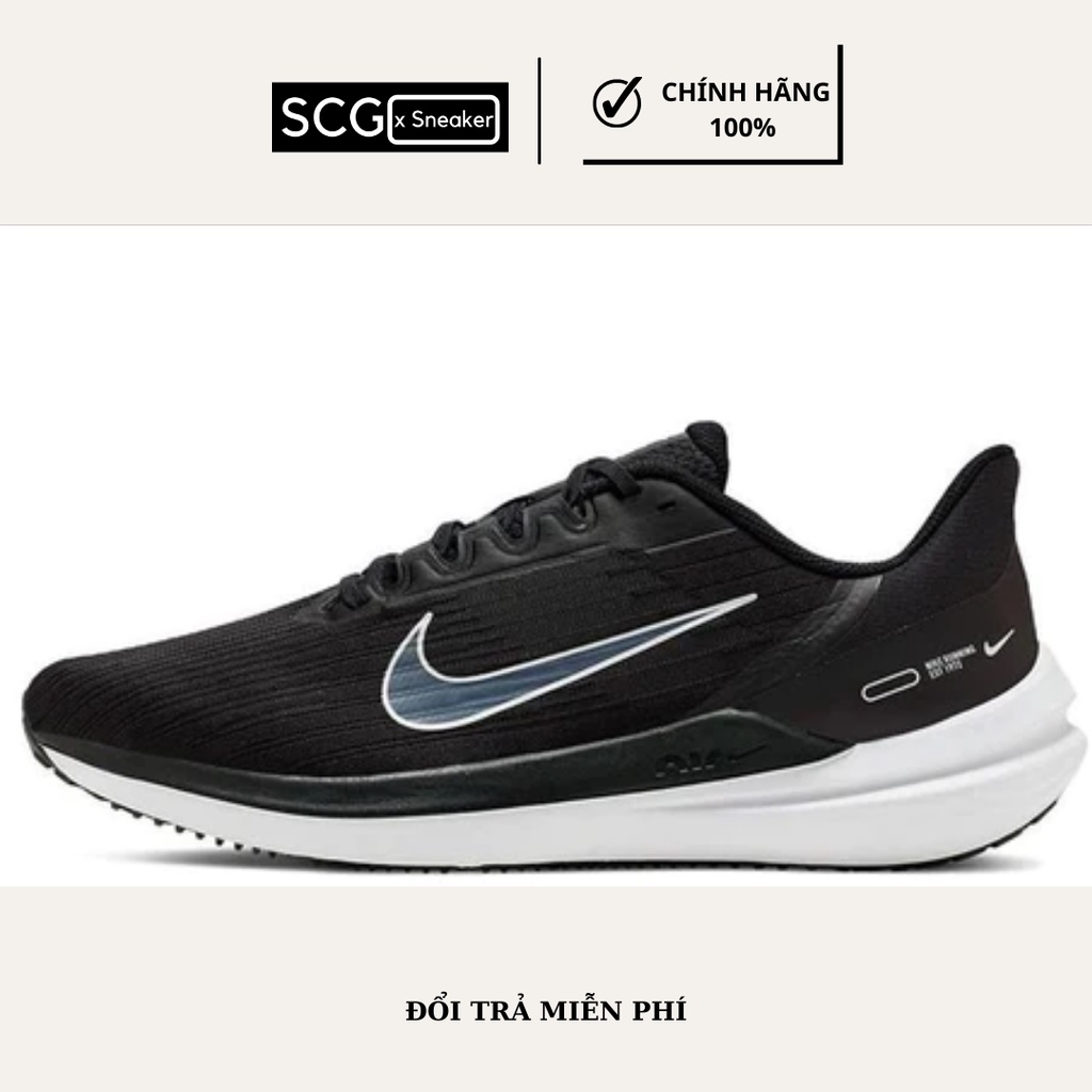 Giày thể thao nam - sneaker nam - Nike Air Zoom Winflo 9 - màu đen trắng- DD6203-001- Hàng Chính Hãng - SCGxsneaker