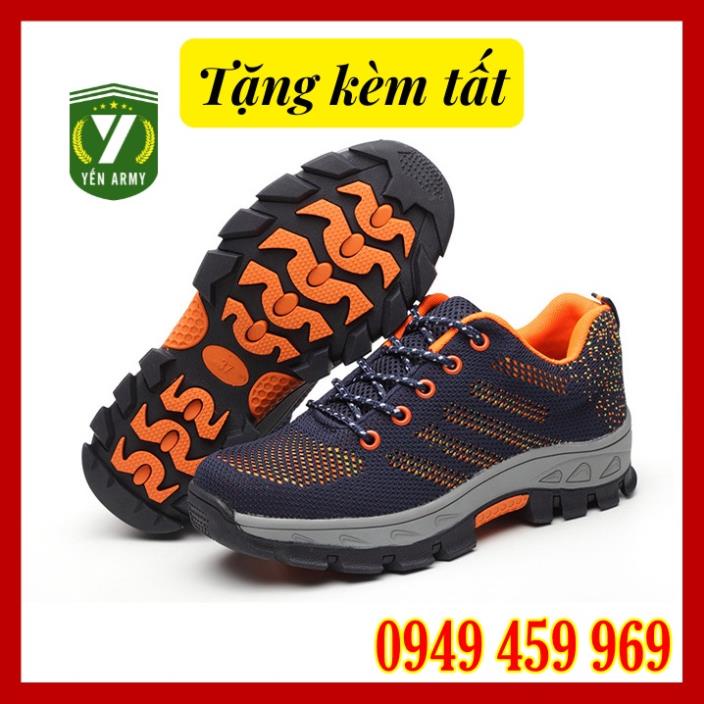 Giày Bảo Hộ Lao Động Nam Nữ Thể Thao - Đế Thép Mũi Thép - Siêu Bền Siêu Nhẹ - Tặng Kèm Tất (Có Video Thực Tế) * !