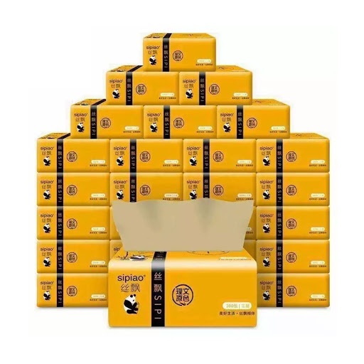 Giấy Ăn Gấu Trúc Sipiao Đa Năng Gói 300 Tờ - Siêu mềm, siêu dai