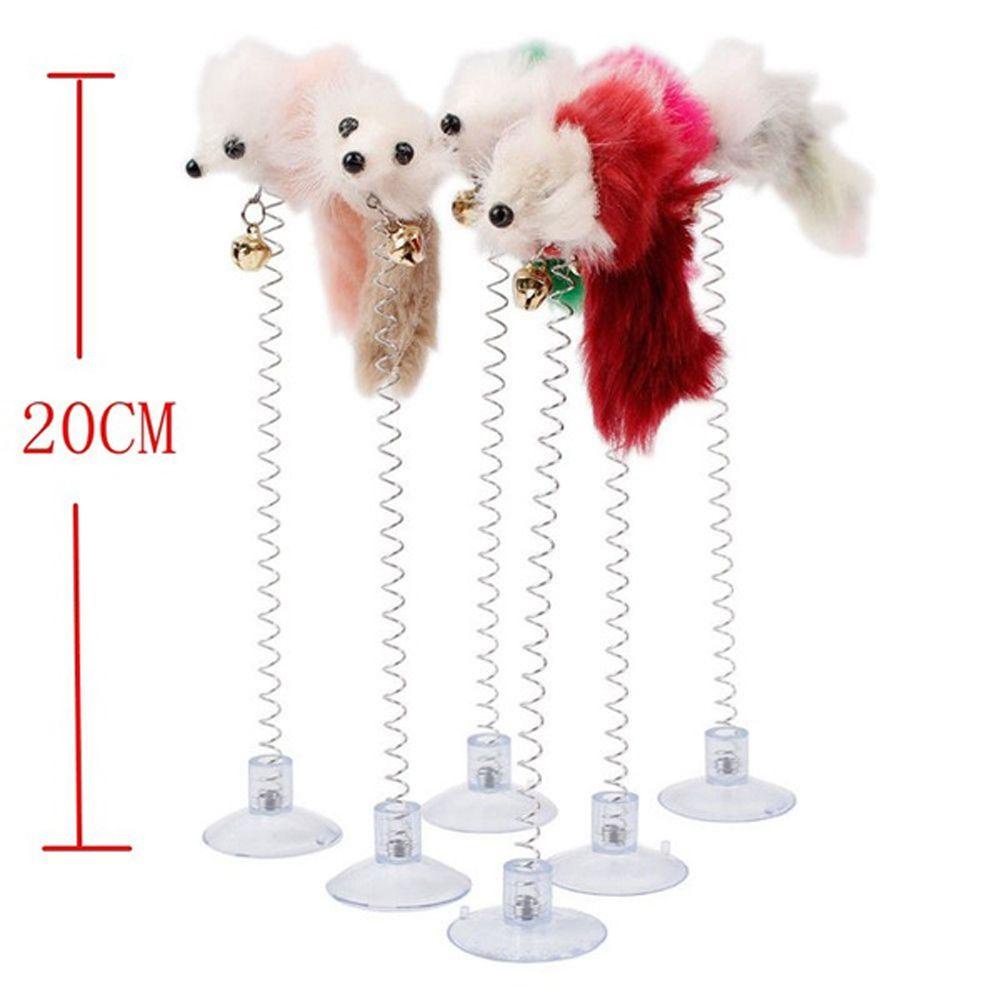 Set 1 / 3 Chuột Nhồi Bông Lò Xo Dễ Thương Cho Mèo Cưng