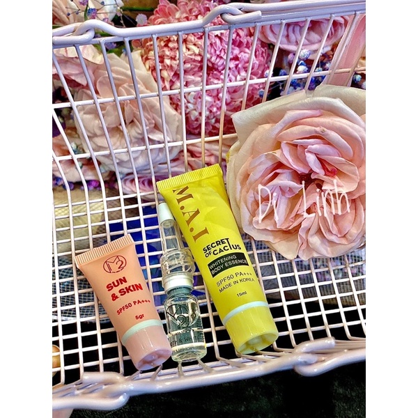 Sample Serum Dưỡng Trắng M2, Sample Chống Nắng M2, Sample Body Secret of Cactus Size Mini