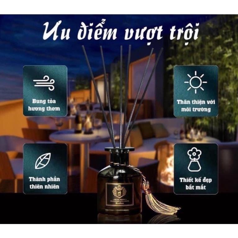 Tinh dầu thơm phòng thiên nhiên que gỗ tự khuếch tán màu đen