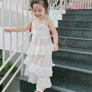 Maxi trắng cho bé gái