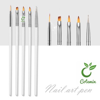 Bộ cọ vẽ móng cán trắng