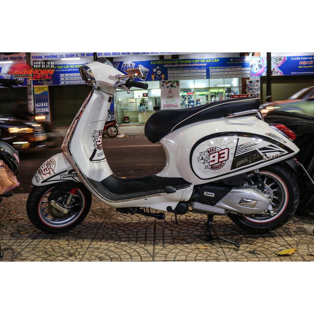 Tem xe Vespa Primavera Sticker