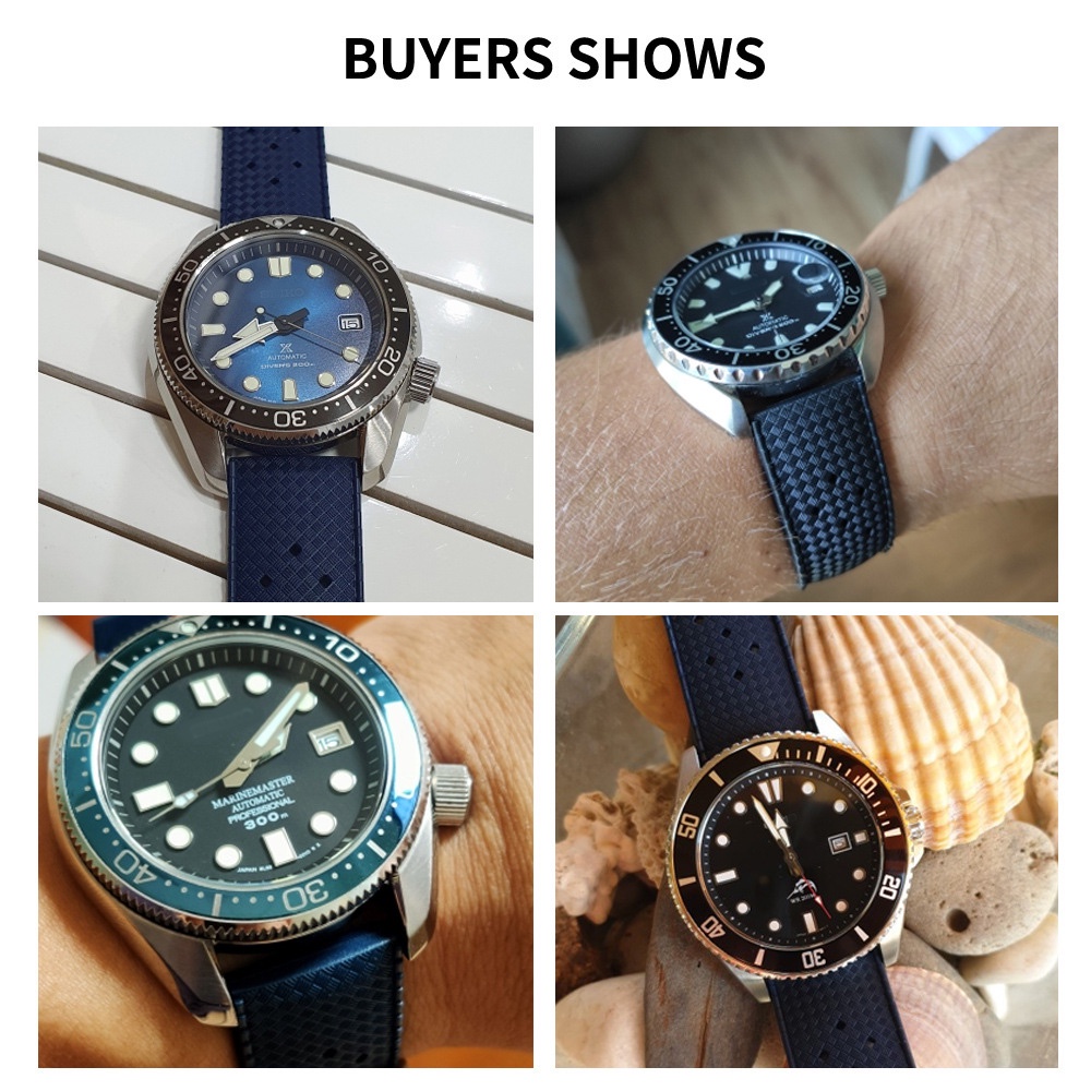 Dây Đeo Silicon Chống Nước Thả Nhanh Cho Đồng Hồ Seiko Diver Scuba Oris