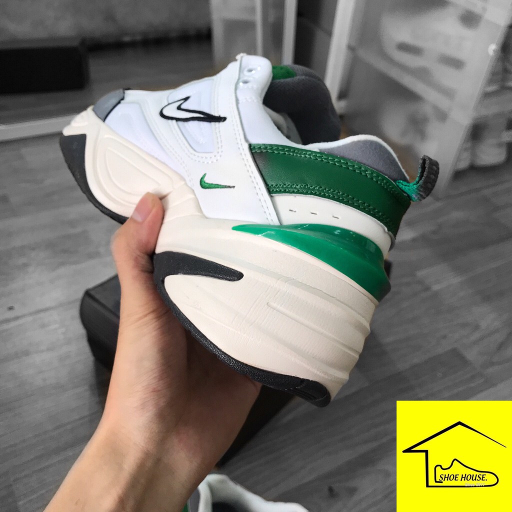 GIÀY THỂ THAO ĐẾ ĐỘN MÀU XANH LÁ NỀN TRẮNG TÔ ĐIỂM MỘT CHÚT XÁM M2K WHITE GREEN