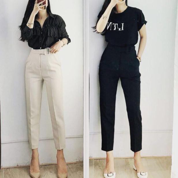 Quần baggy đai vuông bọc viền ?FREESHIP