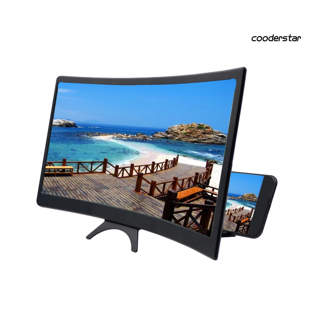 Thiết Bị Khuếch Đại Màn Hình Cong 3d 12 Inch Có Thể Gấp Gọn Cho Điện Thoại