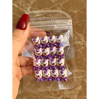 Gấu bột nail, charm gấu nơ gắn móng trang trí móng