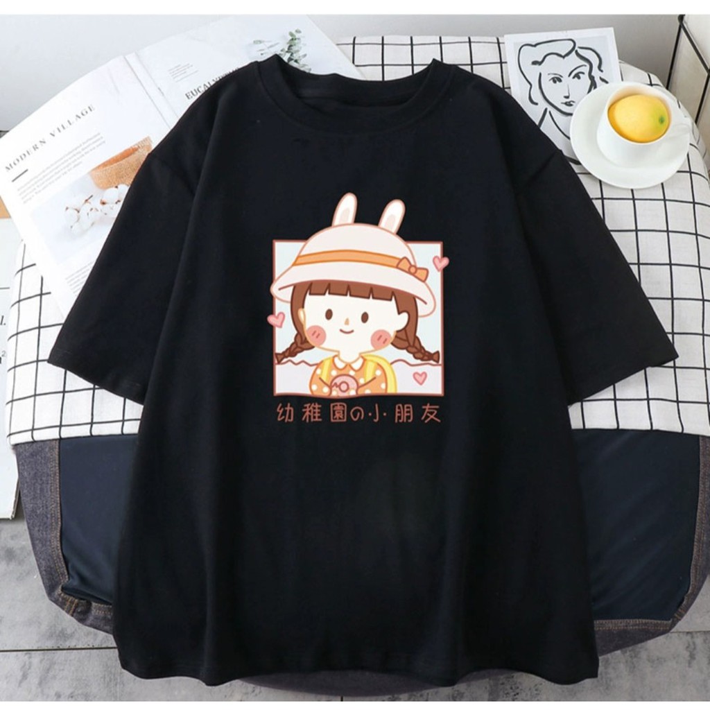 Áo thun cô gái nông thôn , phom rộng , chất cotton 45 cute 55k