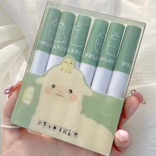 Set 6 cây son kem con cừu vỏ xanh fuloving