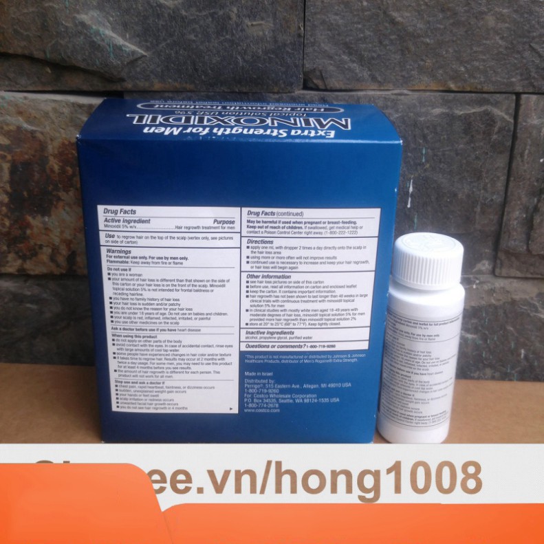 Dung Dịch hỗ trợ mọc tóc Minoxidil 5 % Kirkland dành cho Nam Giới Của Mỹ