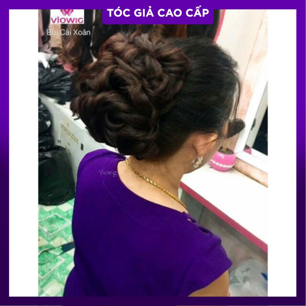 Búi cài tóc giả người trung niên