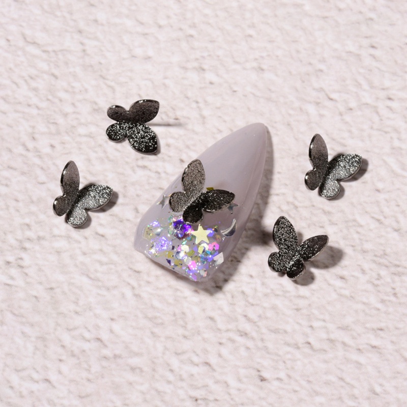 Phụ Kiện Trang Trí Móng Tay Hình Bươm Bướm Mini Bằng Kim Loại