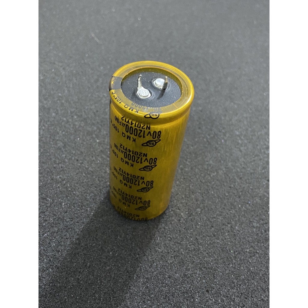 Tụ lọc nguồn amply 12000uf 80V  màu vàng  cao cấp KMQ
