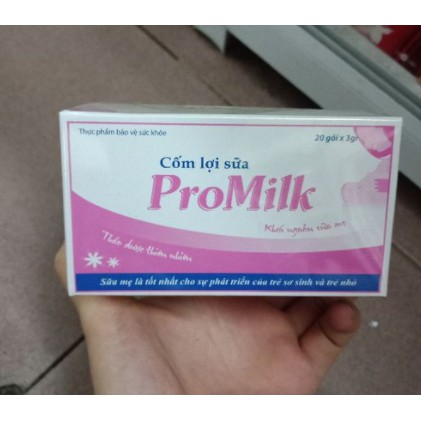 Cốm lợi sữa ProMilk - Hỗ trợ tăng tiết sữa và tăng chất lượng sữa(Hộp 20 gói) - CN307