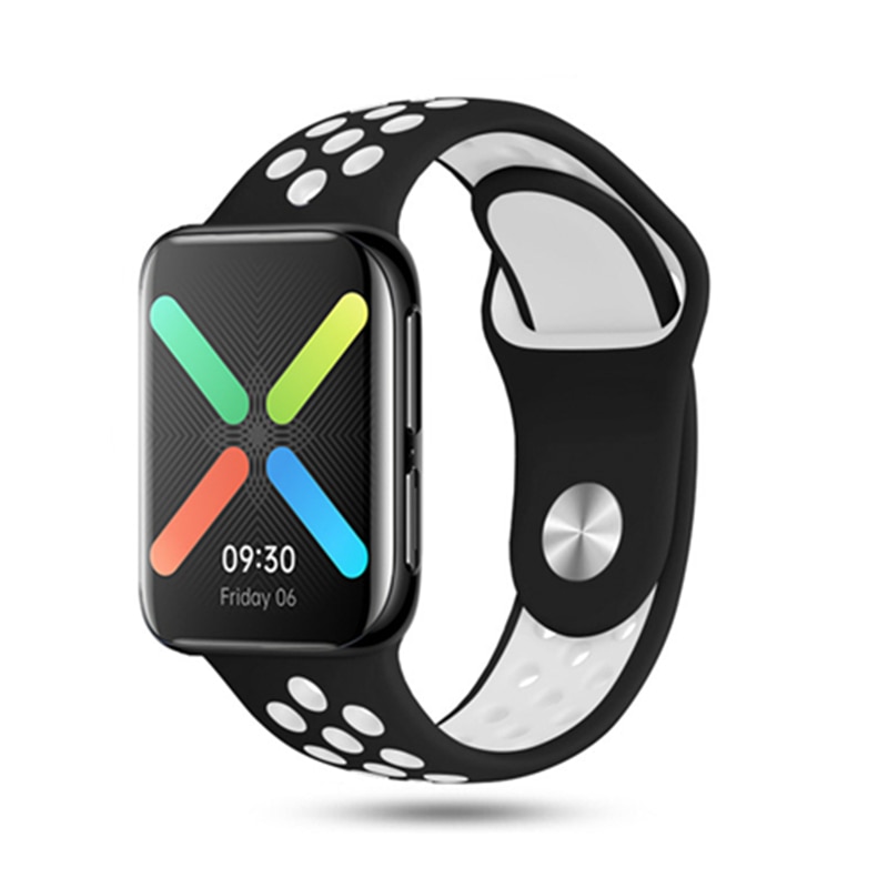 Dây đeo silicone mềm nhiều màu sắc cho đồng hồ thông minh Oppo Watch 41mm/46mm